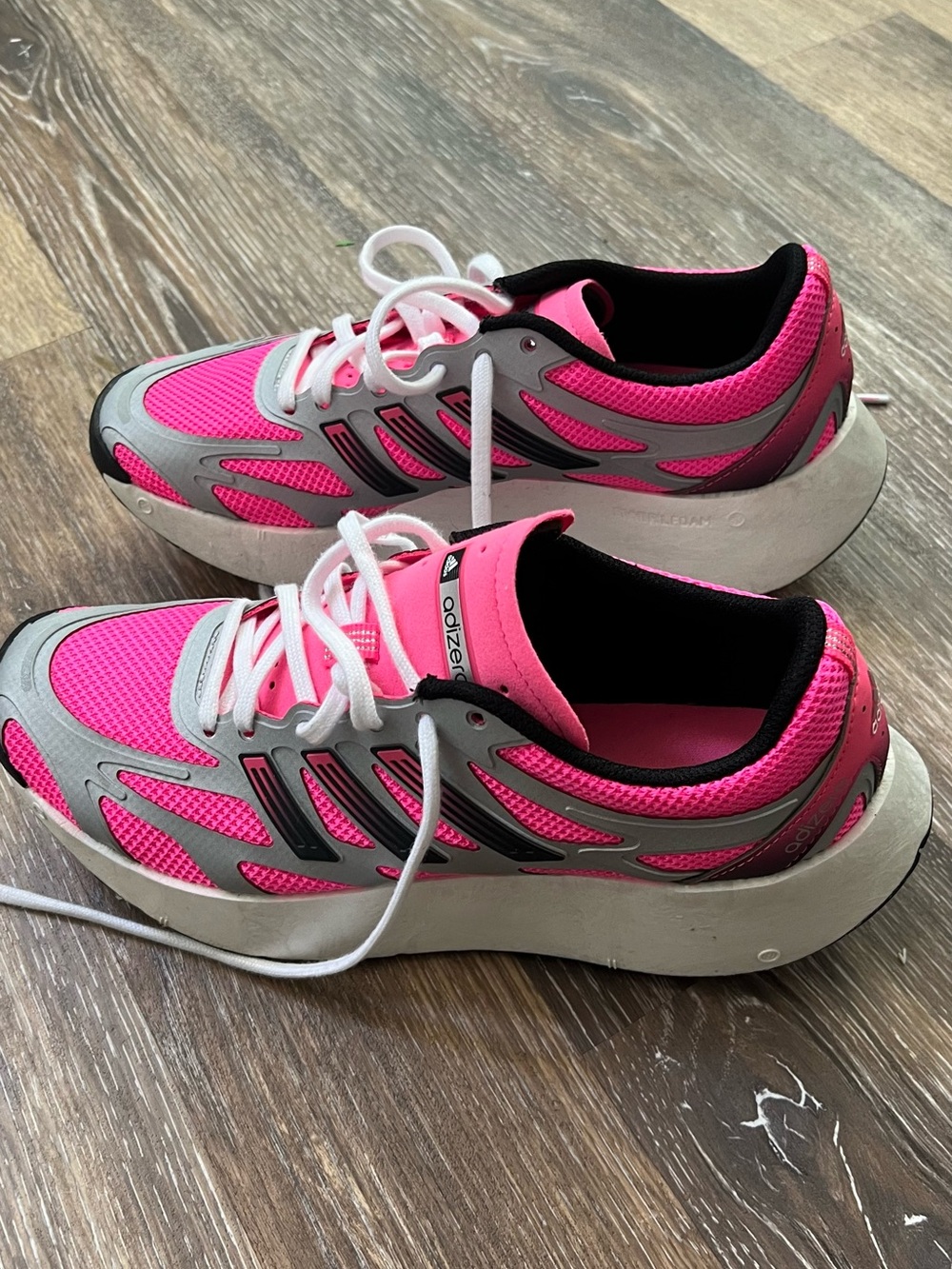 adidas Women's Athletic Sneakers in Hot Pink and Gray
